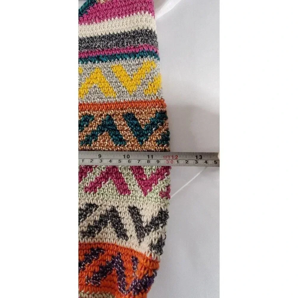 Bamboo Trading Company Cotton Woven Boho Bucket Bag geometric purse Hippie